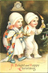 A Bright And Happy Christmas Postcard