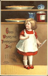 Good Wishes For Thanksgiving Day Children Postcard Postcard