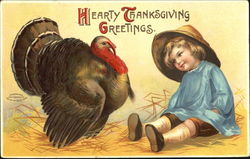 Hearty Thanksgiving Greetings Postcard