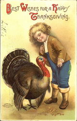 Best Wishes For A Happy Thanksgiving Postcard