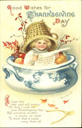 Good Wishes For Thanksgiving Day Postcard