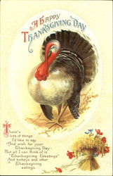 A Happy Thanksgiving Day Postcard