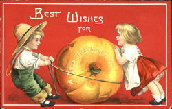 Best Wishes For A Good Thanksgiving Children Postcard Postcard