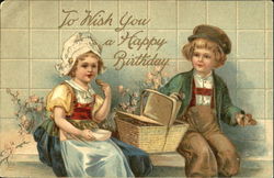 To Wish You A Happy Birthday Postcard