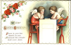 With Lovers Greeting Postcard