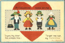 My Valentine Think Of Me Postcard