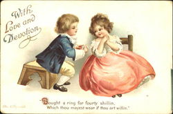 With Love And Devotion Children Postcard Postcard