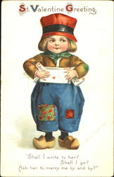 St. Valentine Greeting Children Postcard Postcard