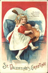 St. Valentine's Greeting Children Postcard Postcard