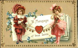 A Message Of True Love Children Postcard Postcard