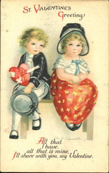 St. Valentine's Greeting Postcard