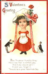 St. Valentine's Greeting Children Postcard Postcard