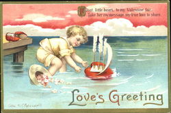 Love's Greeting Children Postcard Postcard