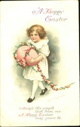 A Happy Easter With Children Postcard Postcard