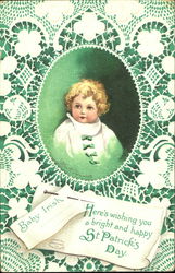 Baby Irish Here's Wishing You A Bright And Happy St. Patrick's Day Postcard