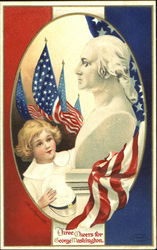 Three Cheers For George Washington President's Day Postcard Postcard