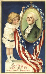 Liberty And Union Now And Forever President's Day Postcard Postcard