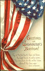 Greetings On Washington's Birthday President's Day Postcard Postcard