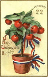 A Happy Washington's Birthday President's Day Postcard Postcard