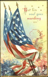 But His Soul Goes Marching Postcard