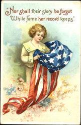 Nor Shall Their Story Be Forgot While Fame Her Record Keeps Memorial Day Postcard Postcard