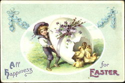 All Happiness For Easter Postcard