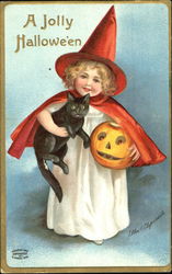 A Jolly Halloween Postcard Postcard