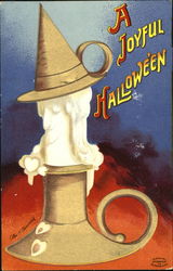 A Joyful Halloween Candle Postcard