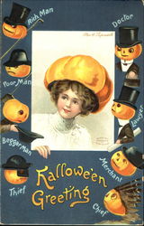 Halloween Greeting Postcard