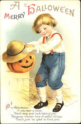 A Merry Halloween Postcard