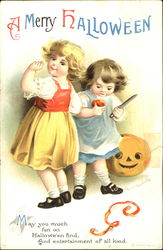 A Merry Halloween Postcard Postcard