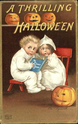 A Thrilling Halloween Postcard Postcard