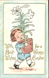 With Best Wishes For A Happy Easter Postcard