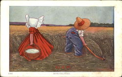 Mowing Time Time of Day Postcard Postcard