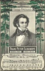 Franz Peter Schubert Music Postcard Postcard