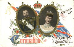 Souvenir Of Coronation Of King George V & Queen Mary Royalty Postcard Postcard