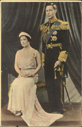 King George Vi And Queen Elizabeth Royalty Postcard Postcard