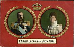 H. M. King George V And Queen Mary Postcard