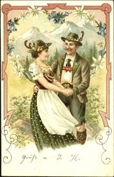 Bohemian Sweethearts Postcard