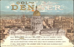 Golden & Silver Denver, CO Postcard Postcard