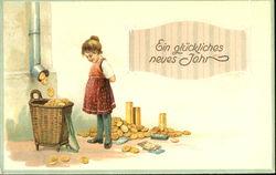 Ein Gluckliches Neues Jahr Money & Coins Postcard Postcard