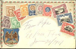 Republic of Mexico stamp postcard Postcard