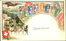 Swiss Stamps Postcard