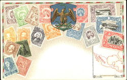 Mexico Stamps Postcard