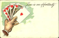 Here Is An Opportunity Card Games Postcard Postcard