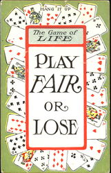 The Game Of Life Play Fair Or Lose Card Games Postcard Postcard