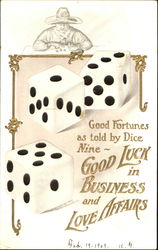 Good Luck In Business And Love Affairs Casinos & Gambling Postcard Postcard