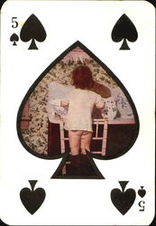 Child in Five of Spades Postcard