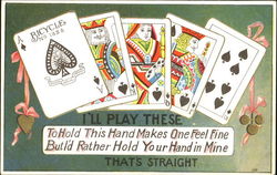 Poker Straight Postcard