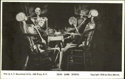 Dead Game Sports Card Games Postcard Postcard